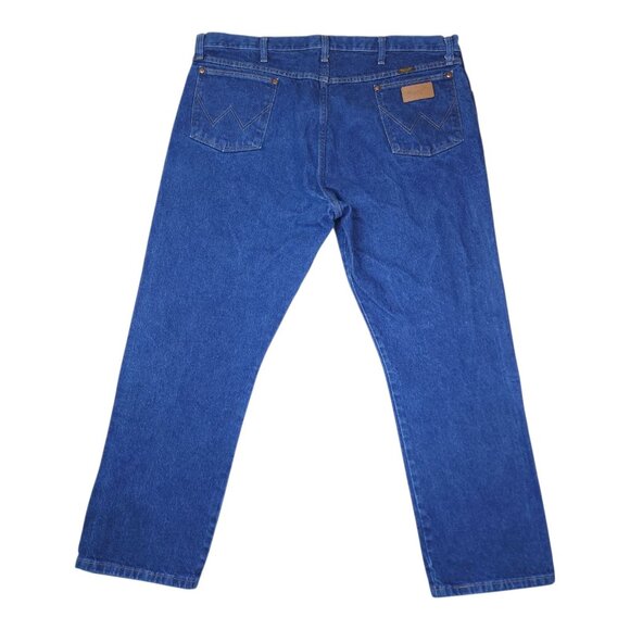 Wrangler Mens Classic Fit Blue Denim Jeans Size 42x30 100% Cotton Heavyweight - Picture 8 of 8